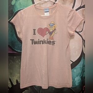 Vintage 90s "I Love Twinkies" T-Shirt, Hostess Cream / Tan Short Sleeve Tee